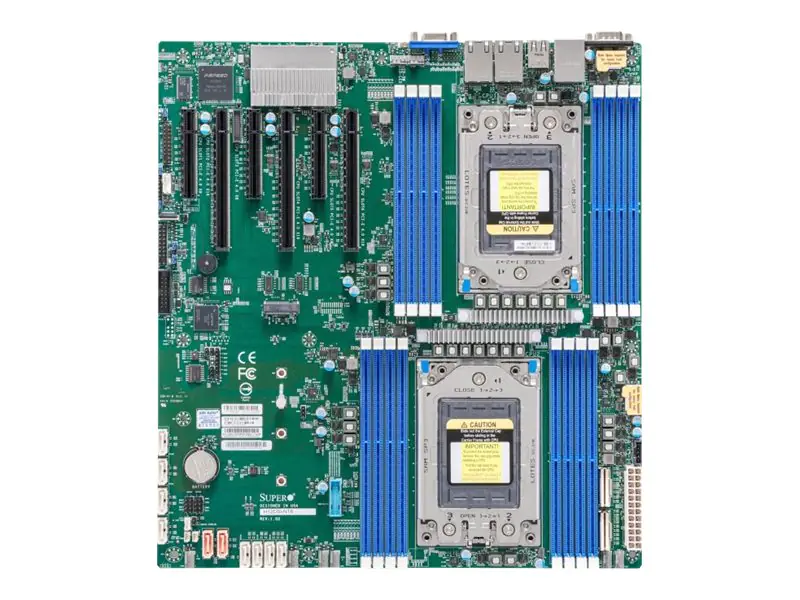 SUPERMICRO H12DSi-NT6 - Motherboard - E-ATX - Socket SP3 - 2 Unterstützte CPUs - USB 3.0 - 2 x 10 Gigabit LAN - Onboard-Grafik