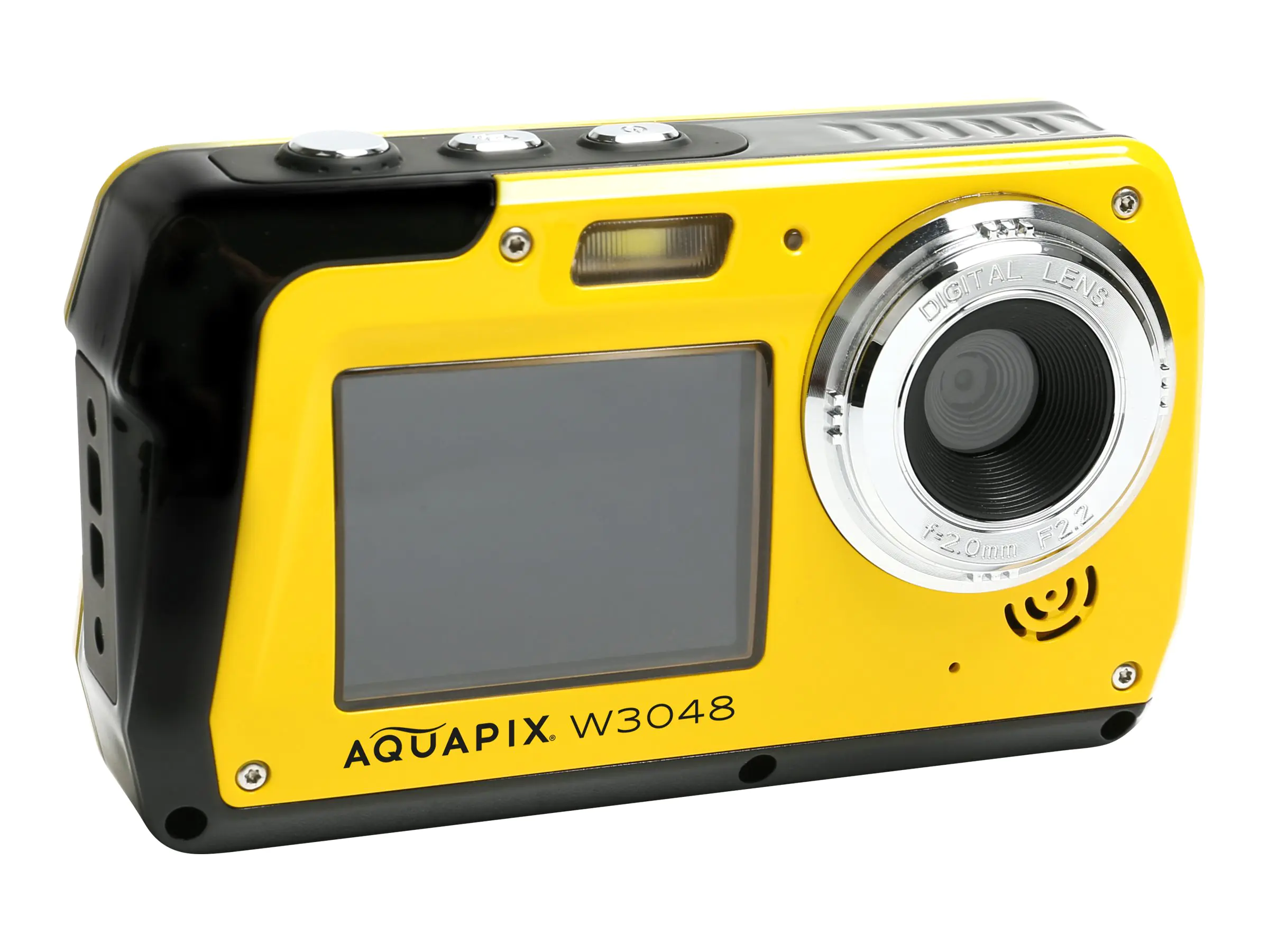 Easypix Aquapix W3048 Edge - Digitalkamera - Kompaktkamera - 13.0 MPix / 48.0 MP (interpoliert) - 4K / 10 BpS - Unterwasser bis zu 3 m - Gelb