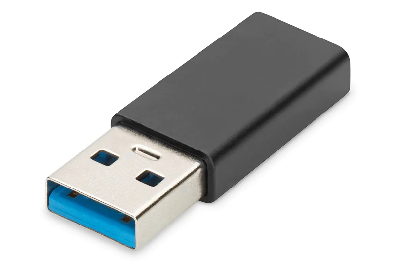DIGITUS - USB-Adapter - 24 pin USB-C (W) zu USB (M) - USB 3.0 - 3 A - Schwarz