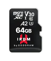 GOODRAM IRDM M2AA - Flash-Speicherkarte (SD-Adapter inbegriffen) - 64 GB - A2 / Video Class V30 / UHS-I U3 / Class10 - microSDXC UHS-I