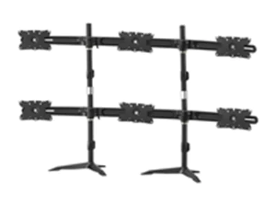 Aavara - Aufstellung - für 6 LCD-Displays - Aluminium, Stahl - Bildschirmgröße: 61-81.3 cm (24"-32")