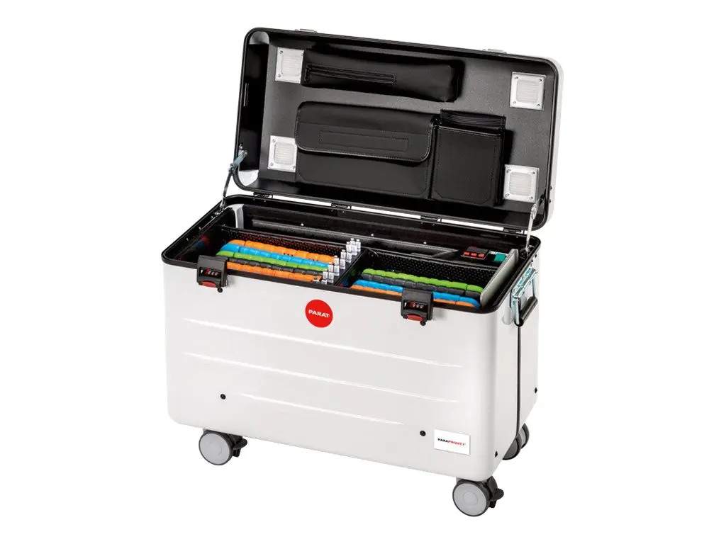 PARAT PARAPROJECT Case i16 KidsCover - Wagen (synchronisieren und laden) - für 16 Tablets - verriegelbar - Aluminium, Conpearl, Schaum, ABS Polymethyl Methacrylat - weiß