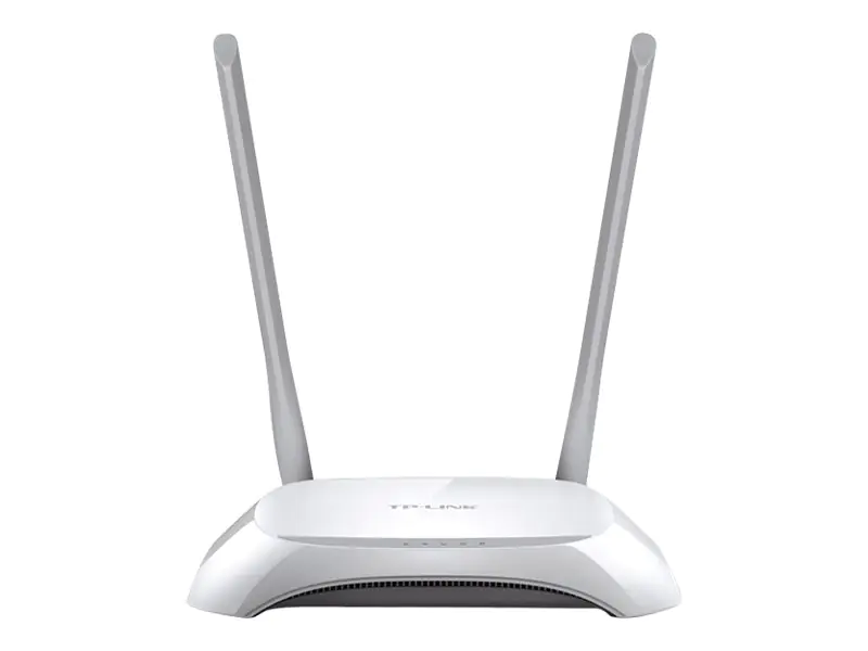 TP-LINK 300Mbit/s-WLAN-Router, Wi-Fi 4 (802.11n), Einzelband (2,4GHz), Ethernet/LAN, Grau, Weiß, Tabletop-Router TL-WR840N