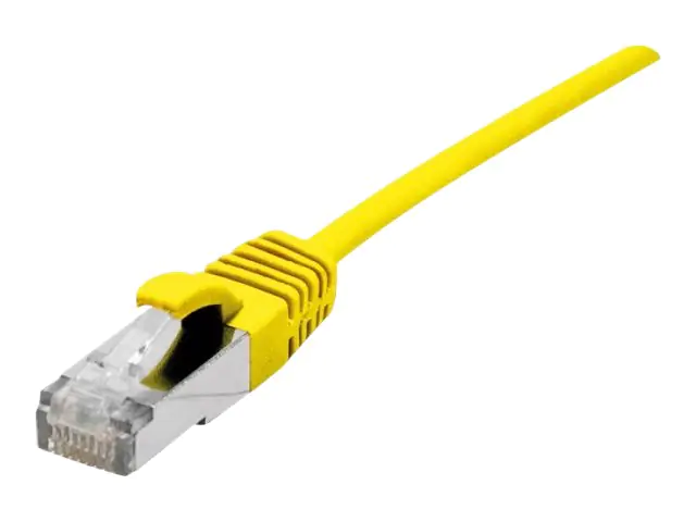 Dexlan - Patch-Kabel - RJ-45 (M) zu RJ-45 (M) - 2 m - 4.8 mm - SFTP - CAT 6a - halogenfrei, ohne Haken - Gelb