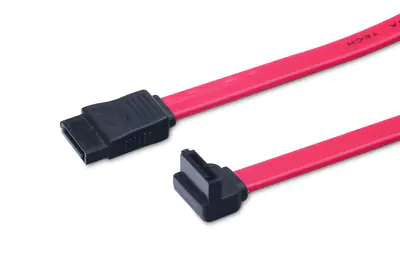 ASSMANN - SATA-Kabel - Serial ATA 150/300/600 - SATA zu SATA - 50 cm - links-gewinkelter Stecker, flach - Rot