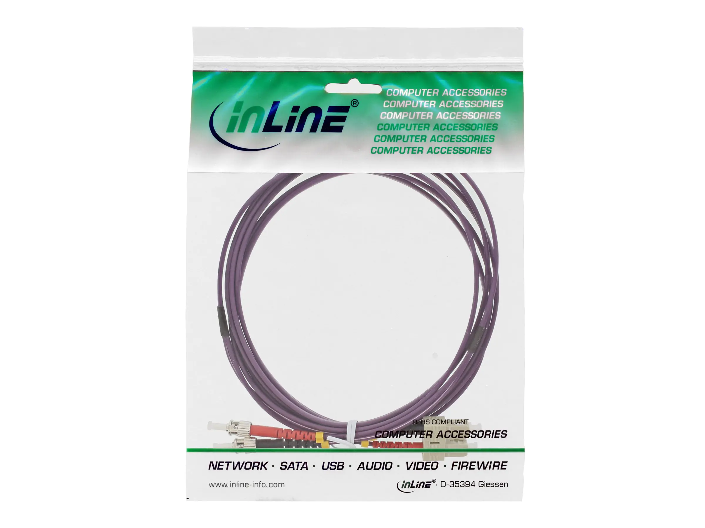 InLine LWL Duplex Kabel - SC/ST - 50/125µm - OM4 - 7,5m 82575P