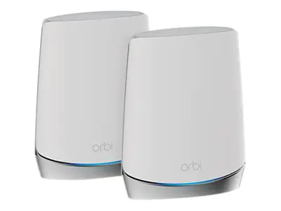 Netgear Orbi RBK752 - WLAN-System (Router, Extender) - bis zu 348 m² - Netz - GigE - 802.11a/b/g/n/ac/ax - Tri-Band