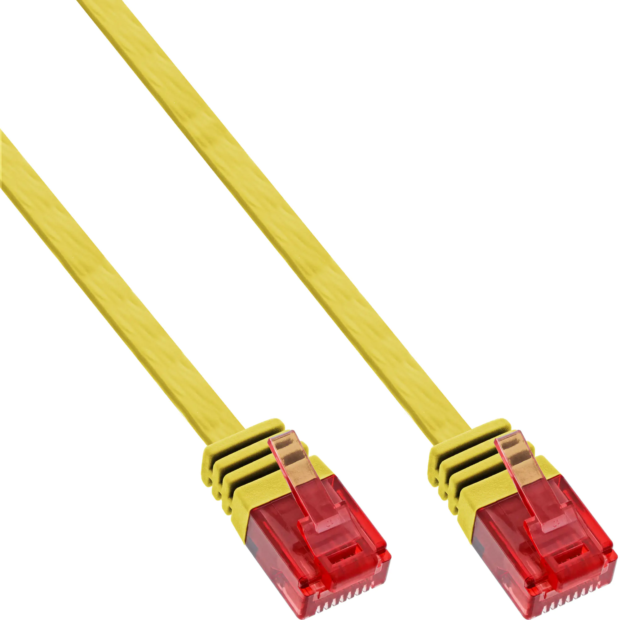 InLine - Patch-Kabel - RJ-45 (M) zu RJ-45 (M) - 1 m - UTP - CAT 6 - geformt, flach - Gelb