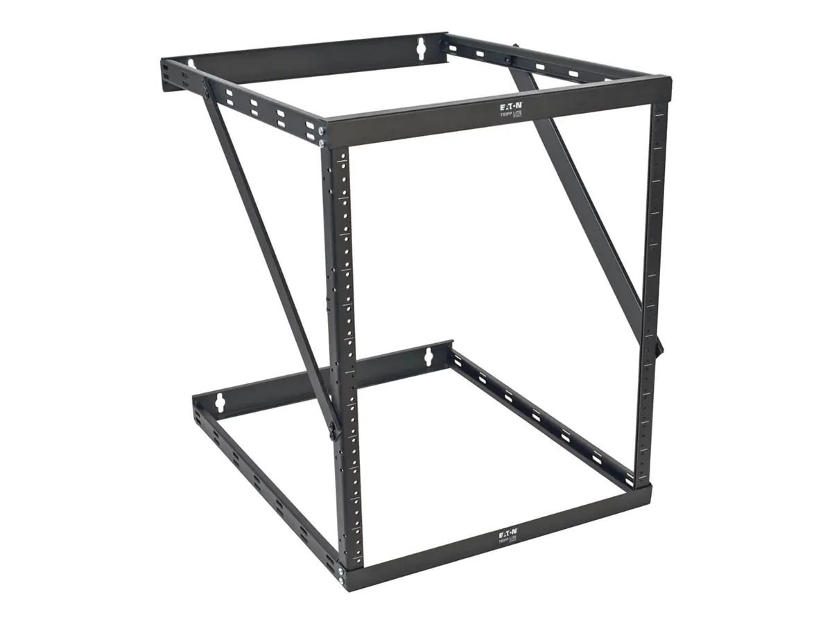 Tripp Eaton Tripp Lite Series 8U 12U 22U 2 Post Open Frame Rack Cabinet Expandable 23.5" Depth Wall Mount - Schrank offener Rahmen - 2 Pfosten - geeignet für Wandmontage - Schwarz - 48.3 cm (19") SRWO8U22DP