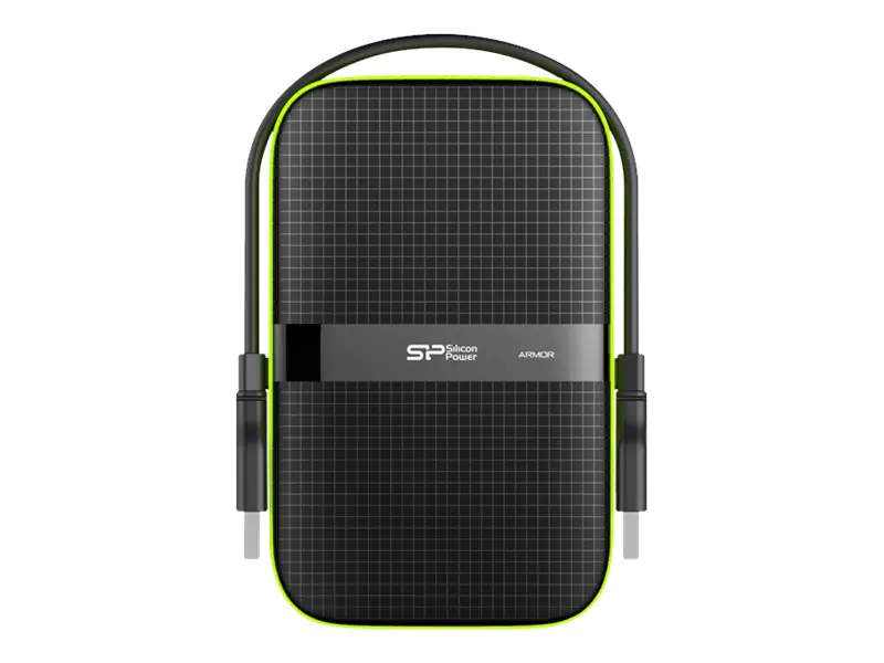 SILICON POWER Armor A60 - Festplatte - 5 TB - extern (tragbar) - 2.5" (6.4 cm) - USB 3.1 Gen 1 - Schwarz