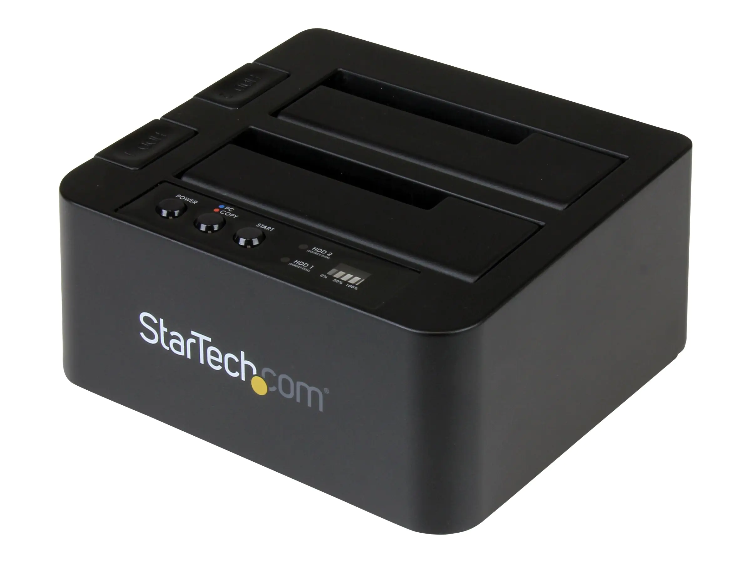 StarTech USB 3.1 (10 Gbit/s) Duplizierer Dockingstation für 2,5" & 3,5" SATA SSD/HDD Laufwerke - Clone / Kopierstation bis zu 28GB/min - Festplattenduplikator - 2 Schächte (SATA-300) - für P/N: TBLT3MM1MA, TBLT3MM2M, TBLT3MM2MA
