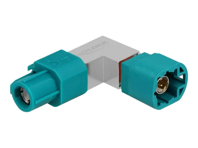 Delock - Datenadapter - HSD Z weiblich zu HSD Z männlich - RAL 5021, Wasserblau - gewinkelt