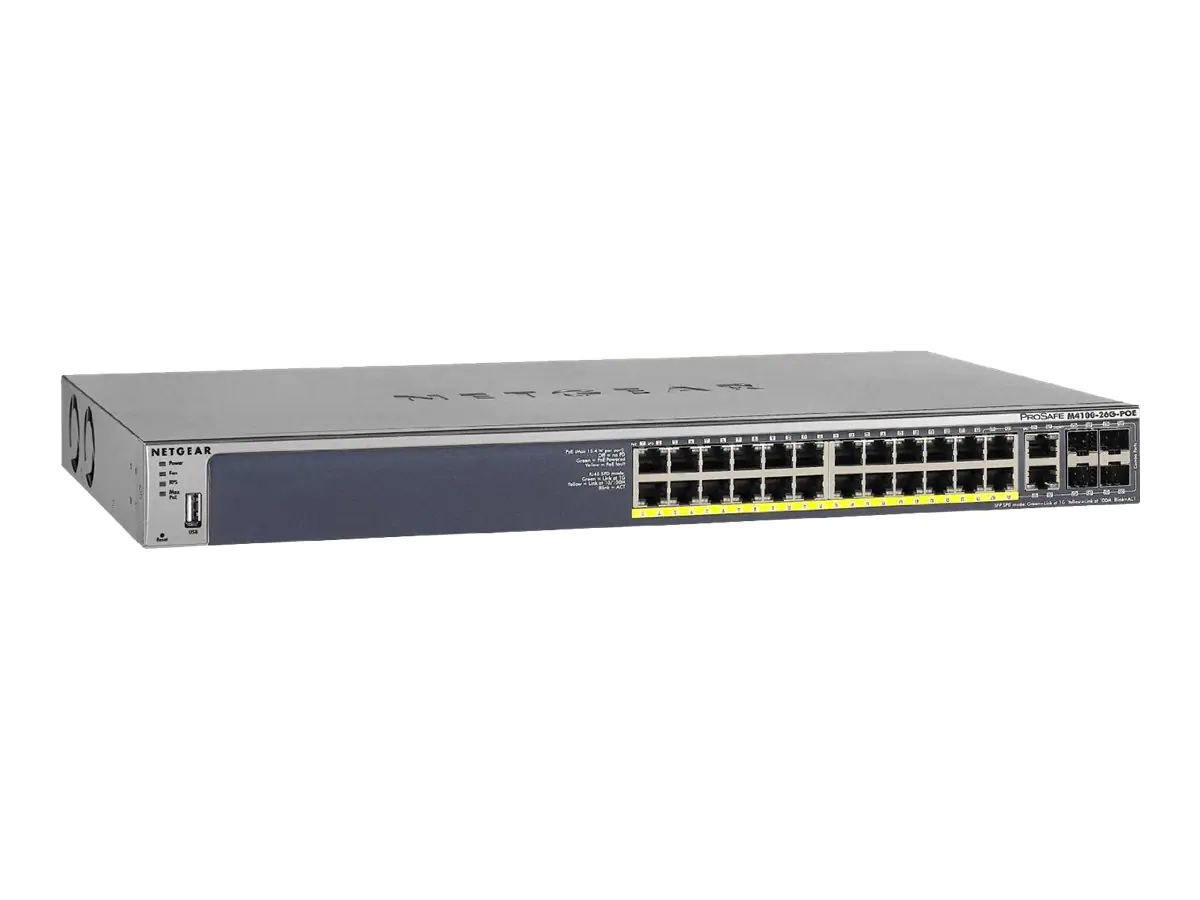 Netgear Switch 26-port Desktop, an Rack montierbar
