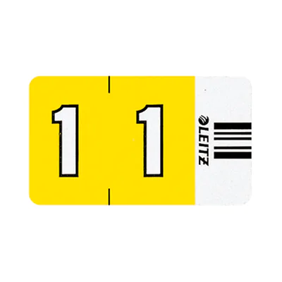 Leitz Ziffernsignal Orgacolor 66011000 gelb 500 St./Pack.