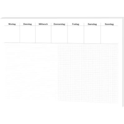 RNK Schreibtischunterlage Office - liniert & kariert 48.0 x 33.0 cm weiß 46632