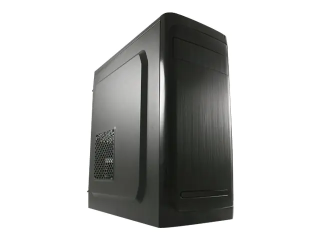 LC Power Classic 7034B - Tower - ATX - ohne Netzteil - Schwarz, Gebürstetes Aluminium / Schwarz - USB/Audio