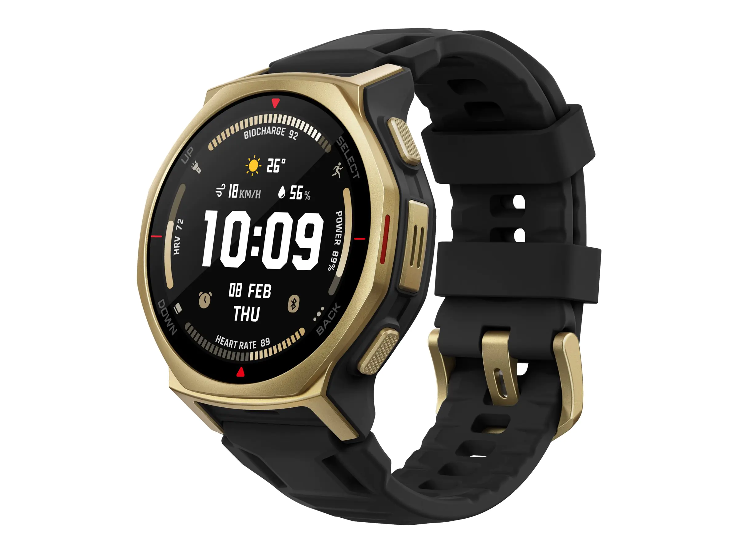Amazfit T-Rex 3 Pro - 44 mm - intelligente Uhr mit Riemen - Silikon - Handgelenkgröße: 140-205