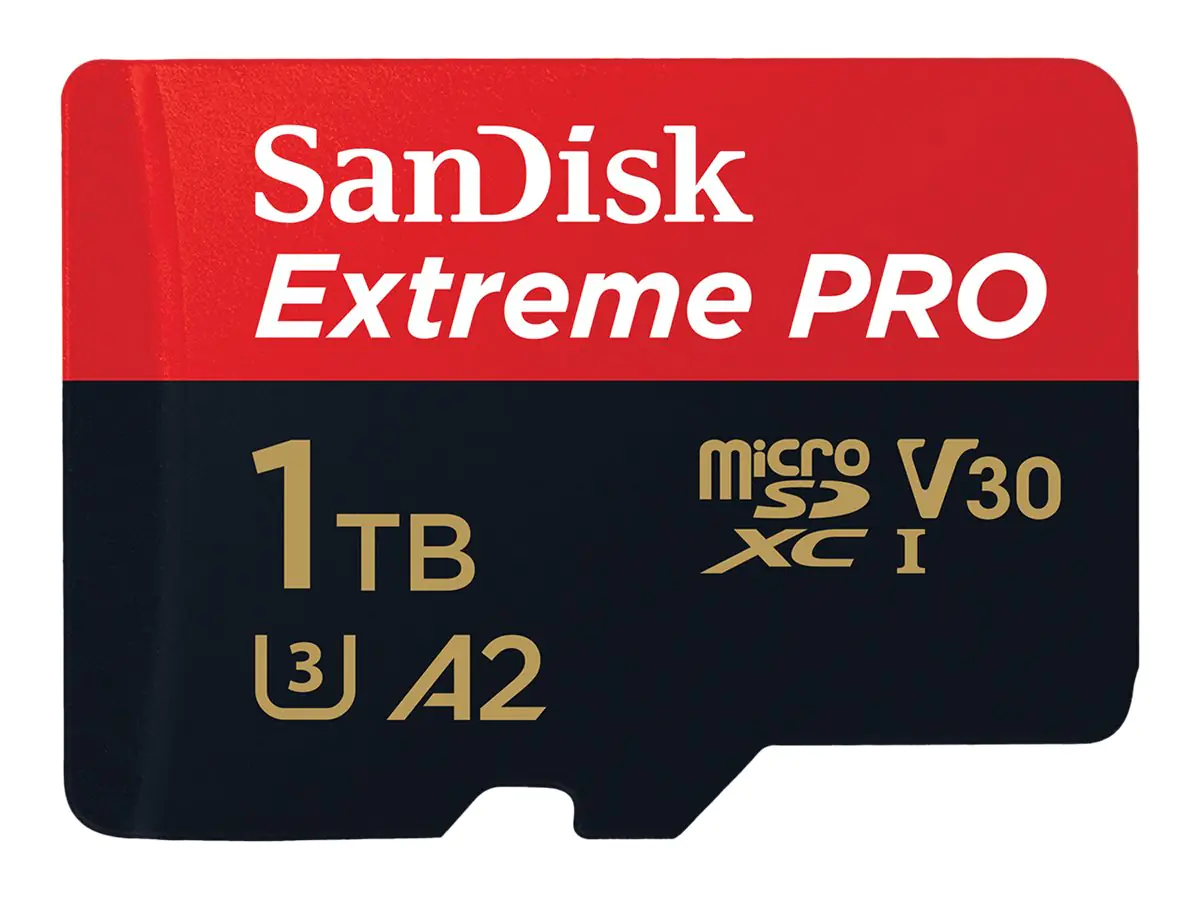 SanDisk Extreme Pro - Flash-Speicherkarte (microSDXC-an-SD-Adapter inbegriffen) - 1 TB - A2 / Video Class V30 / UHS-I U3 / Class10 - microSDXC UHS-I