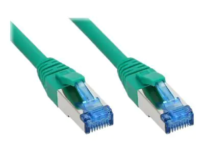 InLine - Patch-Kabel - RJ-45 (M) zu RJ-45 (M) - 5 m - SSTP-Kabel - CAT 6a - halogenfrei - grün