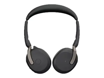 Jabra Evolve2 65 Flex UC Stereo - Headset - On-Ear - Bluetooth - kabellos - aktive Rauschunterdrückung - USB-C - Schwarz - optimiert für UC