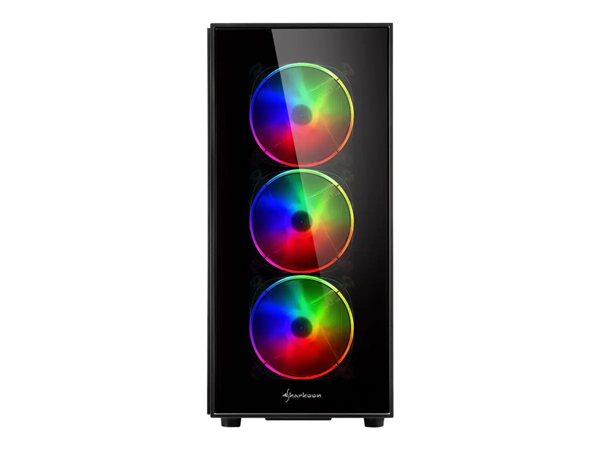 Sharkoon TG5 PRO RGB - Tower - ATX - Seitenteil mit Fenster (gehärtetes Glas) - keine Spannungsversorgung - USB/Audio