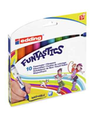 edding Fasermaler 14 FUNTASTICS 3mm farbig sortiert auswaschbar 10 St./Pack.