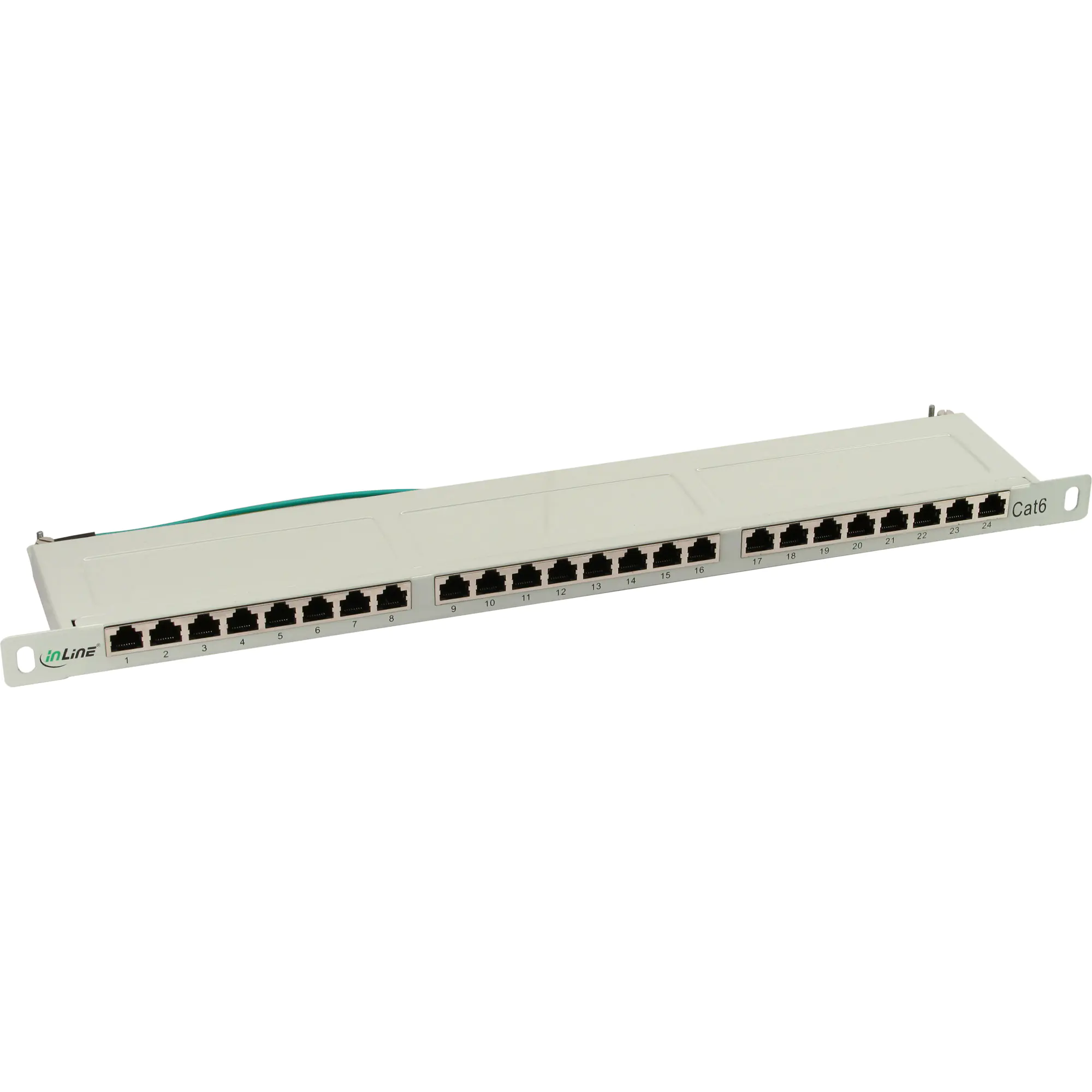 InLine - Patch Panel - RJ-45 X 24 - Hellgrau, RAL 7035 - 0.5U