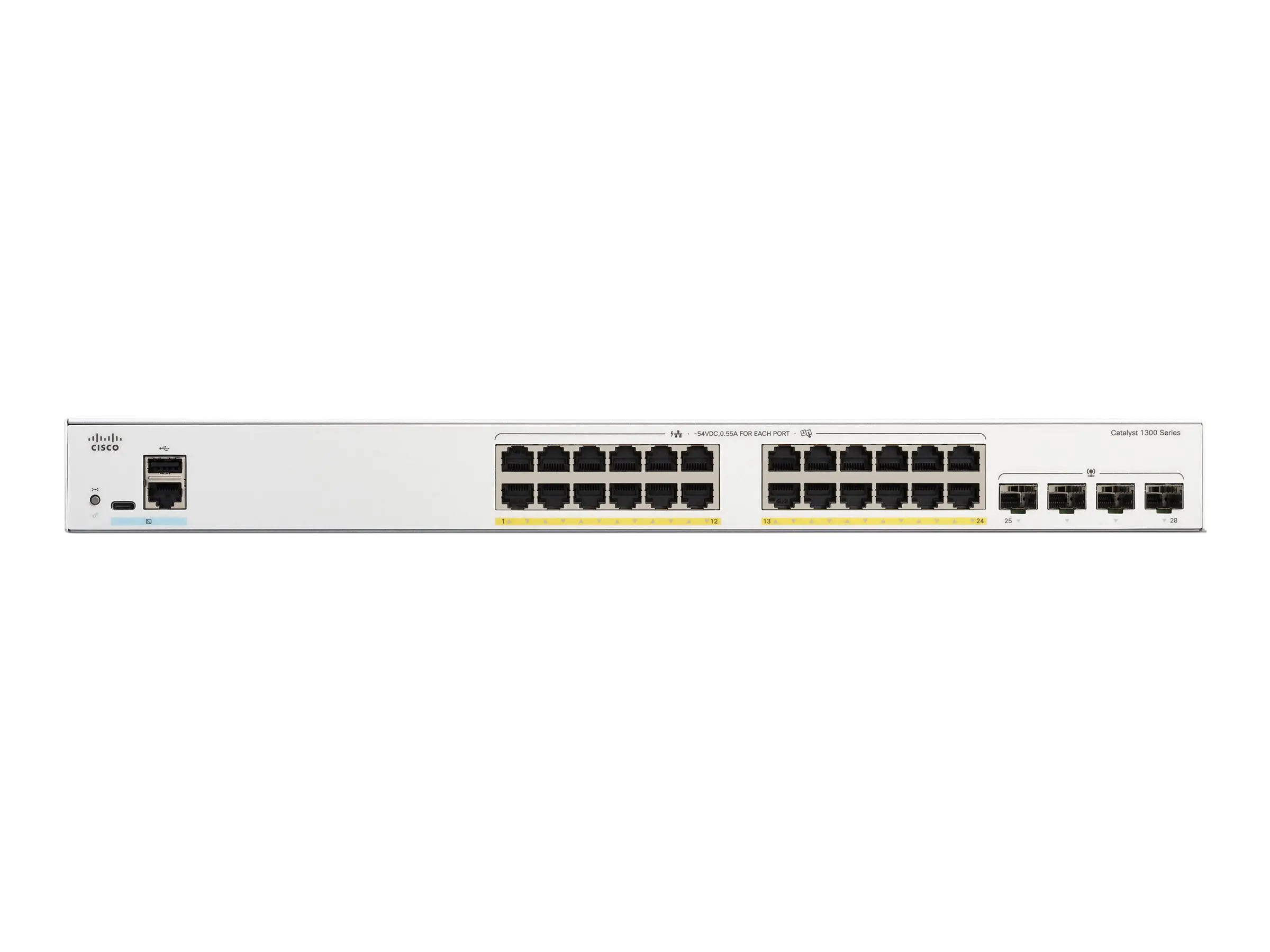 Cisco Catalyst 1300-24P-4G - Switch - L3 - managed - 24 x 10/100/1000 (PoE+)