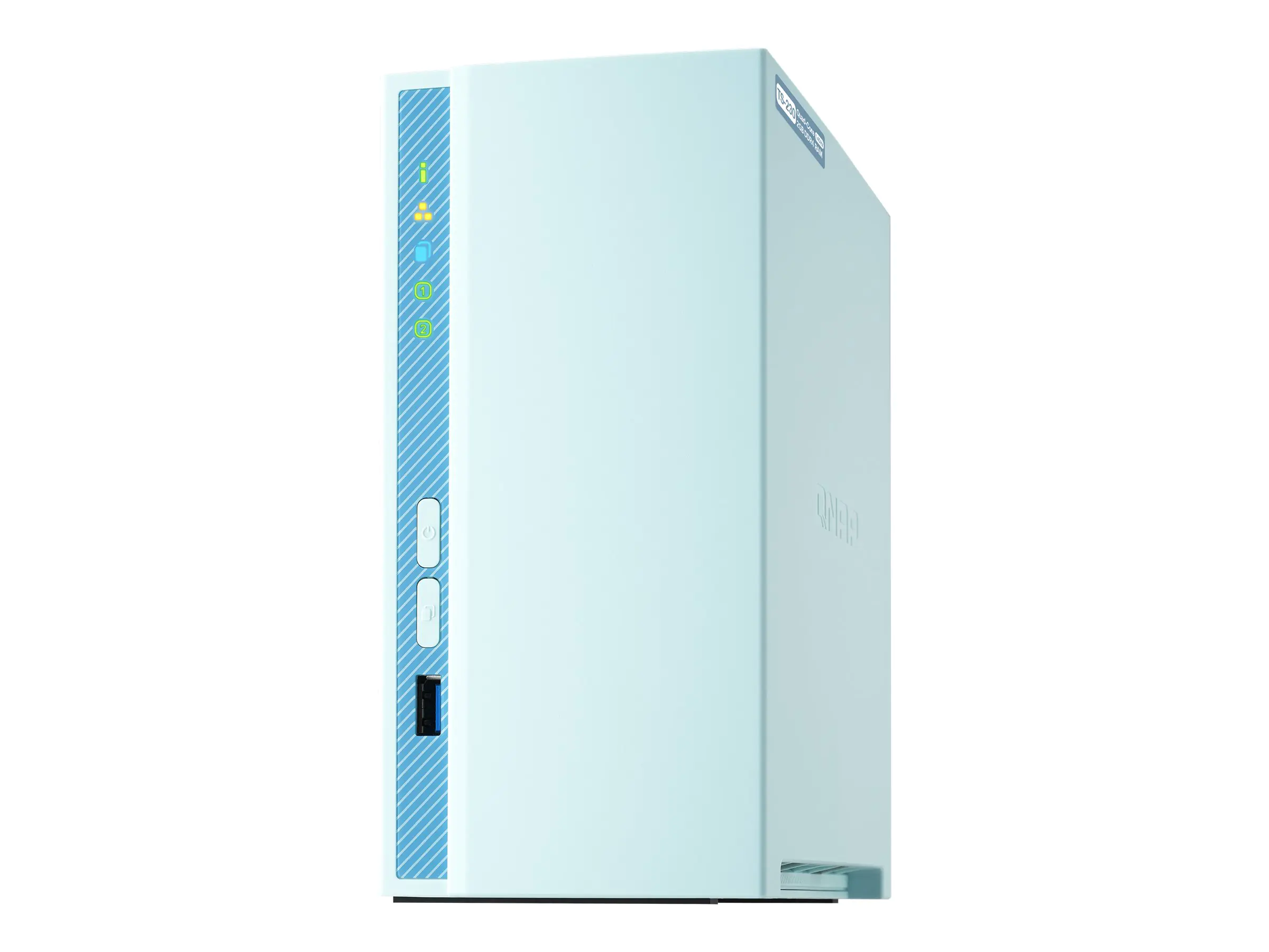 QNAP TS-230 - Gerät für persönlichen Cloudspeicher - 2 Schächte - SATA 6Gb/s - RAID RAID 0, 1, JBOD - RAM 2 GB - Gigabit Ethernet - iSCSI Support