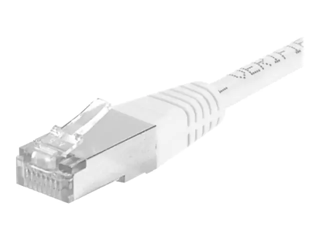 deXlan - Patch-Kabel - RJ-45 (M) zu RJ-45 (M) - 2 m - SFTP - CAT 6a - geformt - weiß