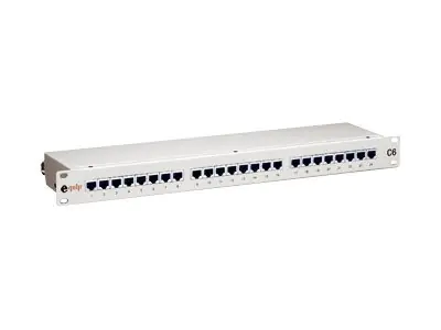 equip - Patch Panel - CAT 6 - STP - RAL 7035 - 1U - 48.3 cm (19") - 24 Ports