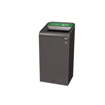Rubbermaid Abfallsammelsystem 49,5 x 97,5 x 48,9 cm (B x H x T) 87l 1 Sortierfach Stahl, verzinkt grau/grün