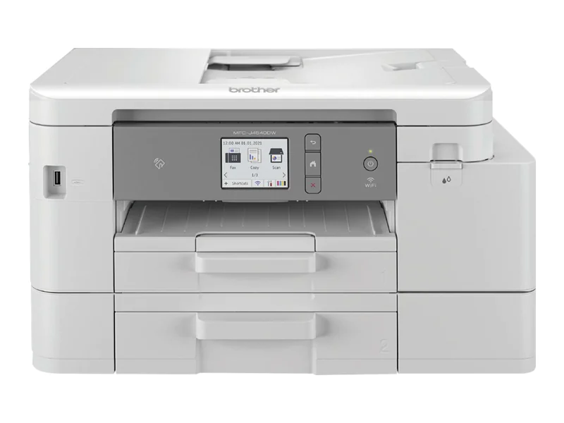 Brother MFC-J4540DW - Multifunktionsdrucker - Farbe - Tintenstrahl - A4 (210 x 297 mm) (Original) - A4/Legal (Medien) - bis zu 13 Seiten/Min. (Kopieren) - bis zu 20 Seiten/Min. (Drucken) - 150 Blatt - 14.4 Kbps - USB 2.0, LAN, Wi-Fi(n), NFC