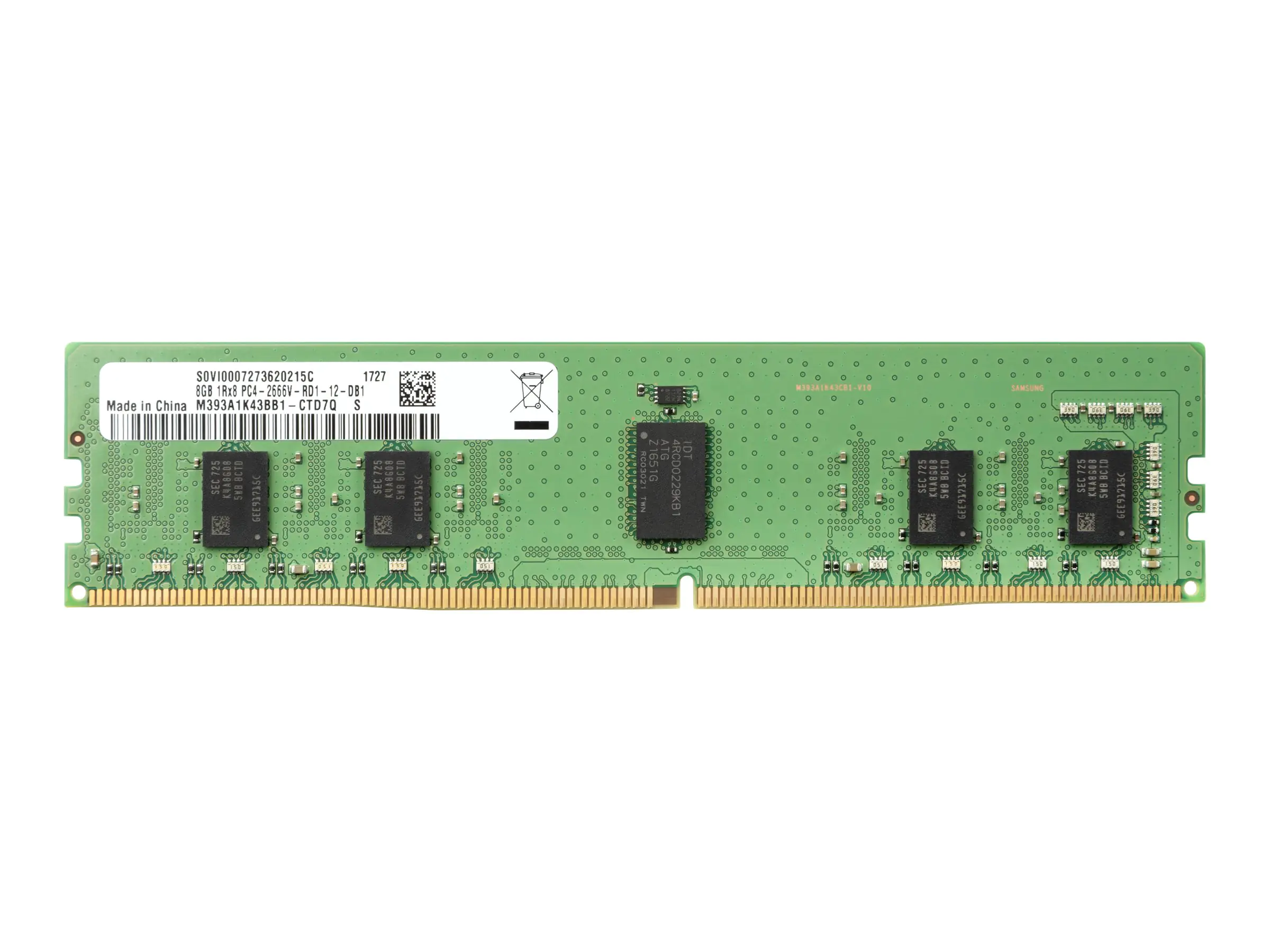 HP - DDR4 - Modul - 8 GB - DIMM 288-PIN - 2666 MHz / PC4-21300 - 1.2 V - registriert - ECC - für Workstation Z4 G4, Z6 G4, Z8 G4