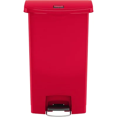 Rubbermaid Tretabfalleimer Slim Jim 1883568 Kunststoff 68l rot