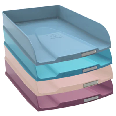 Exacompta Briefablage SKANDI DIN A4, Überbreite Polystyrol Farbe: farbig sortiert 4 St./Pack.