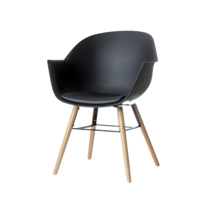 Paperflow Besucherstuhl WISEMAN 120kg Polypropylen Polyurethanschaum schwarz 2 St./Pack.