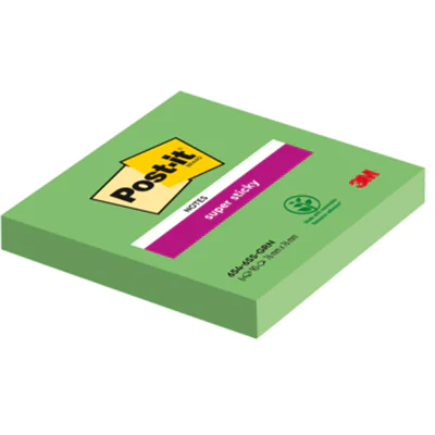Post-it Haftnotiz Super Sticky 6546SA 76x76mm 90Bl. immergrün