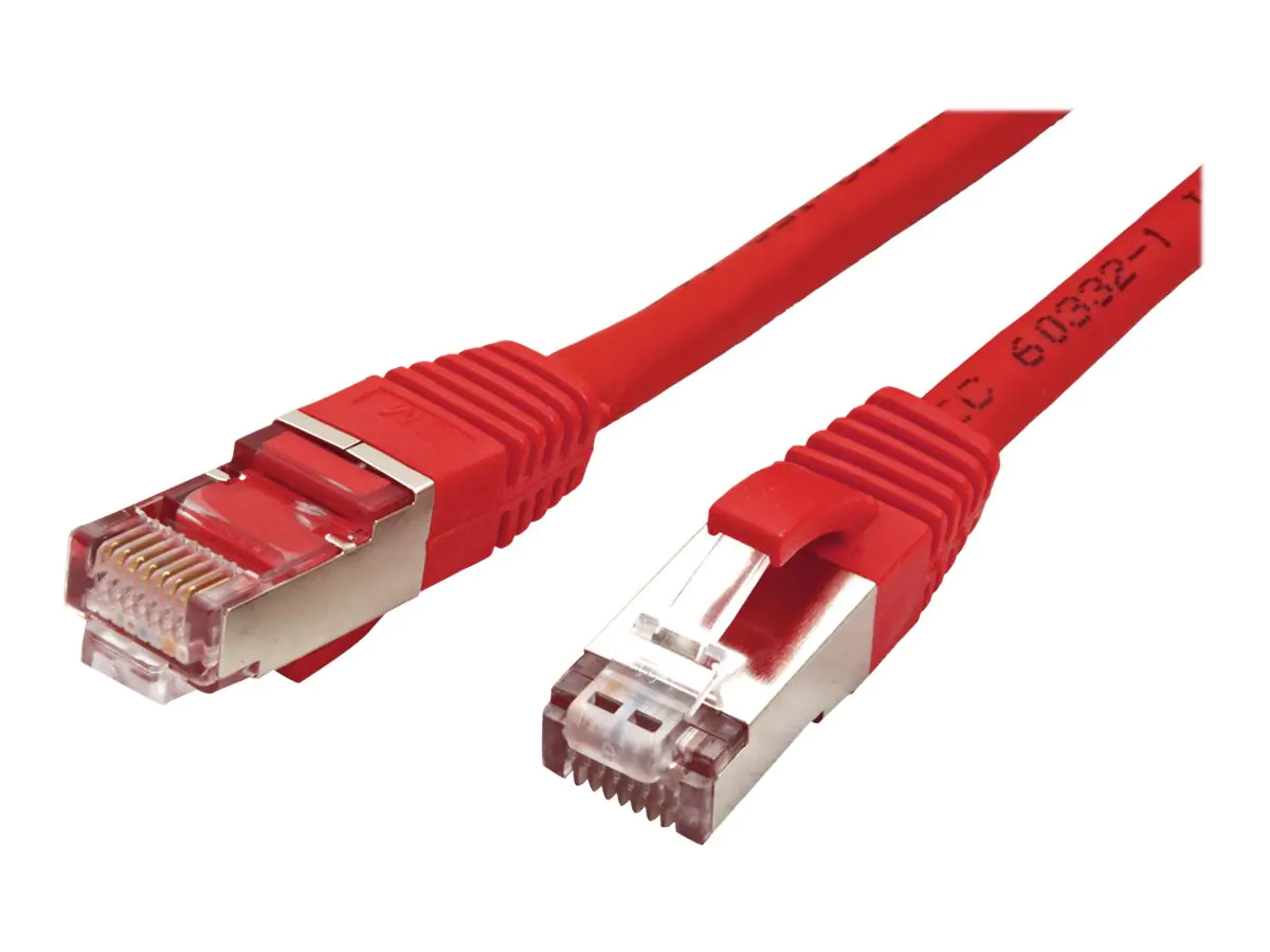 VALUE - Patch-Kabel - RJ-45 (M) zu RJ-45 (M) - 2 m - SFTP, PiMF - CAT 6e - halogenfrei, geformt, ohne Haken, verseilt - Rot