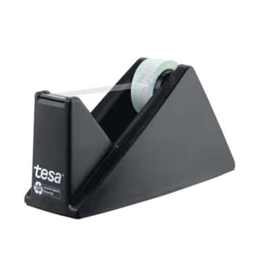 tesa® Tischabroller ecoLogo® 19 mm x 33 m (B x L) inkl. 1 Rolle tesafilm® Eco & Crystal, 19 mm x 10 m (B x L) ohne Lösungsmittel schwarz