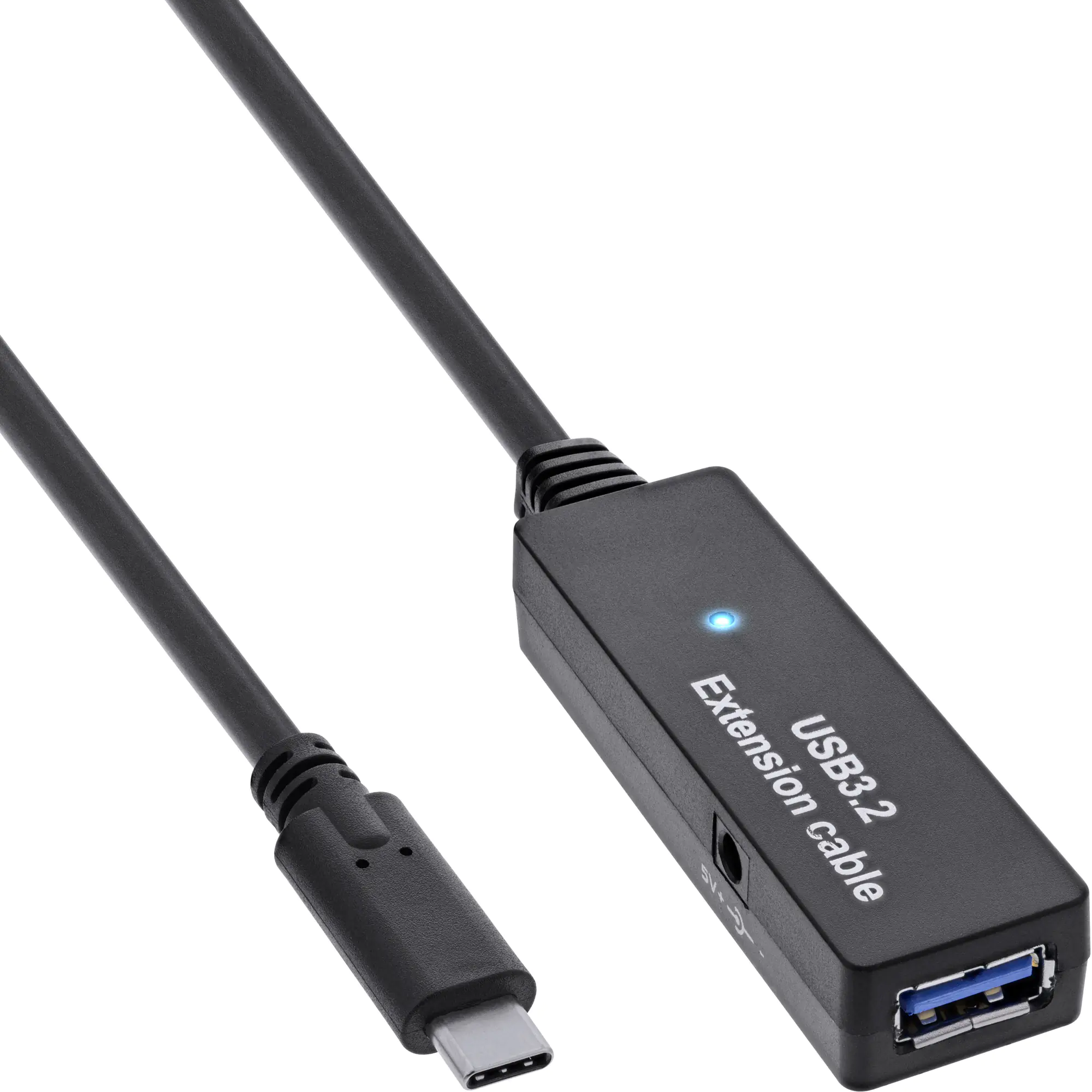 InLine USB 3.2 Gen.1 Aktiv-Verlängerung USB-C Stecker an USB-A Buchse 5m - Kabel - Digital/Daten