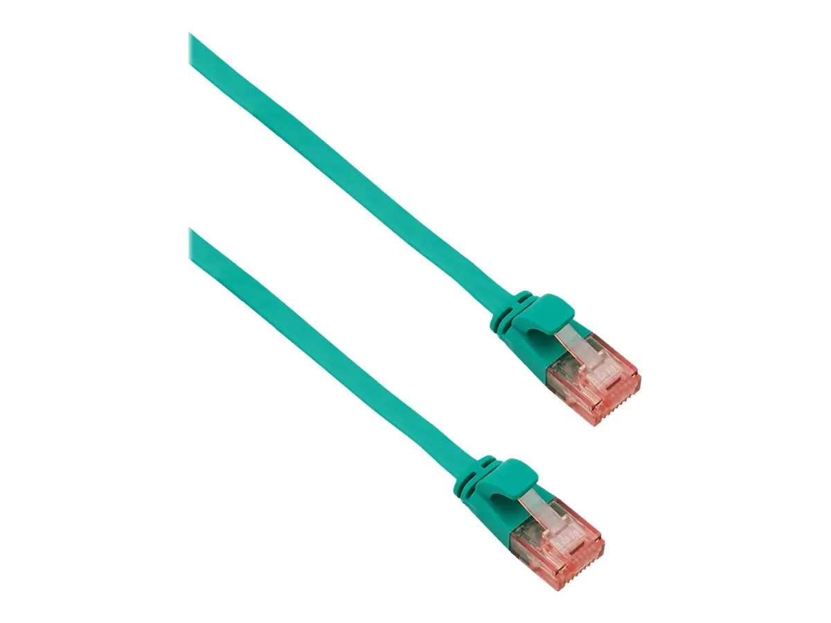 Helos Ultra Slim - Patch-Kabel - RJ-45 (M) zu RJ-45 (M) - 5 m - UTP - geformt, ohne Haken, flach - grün