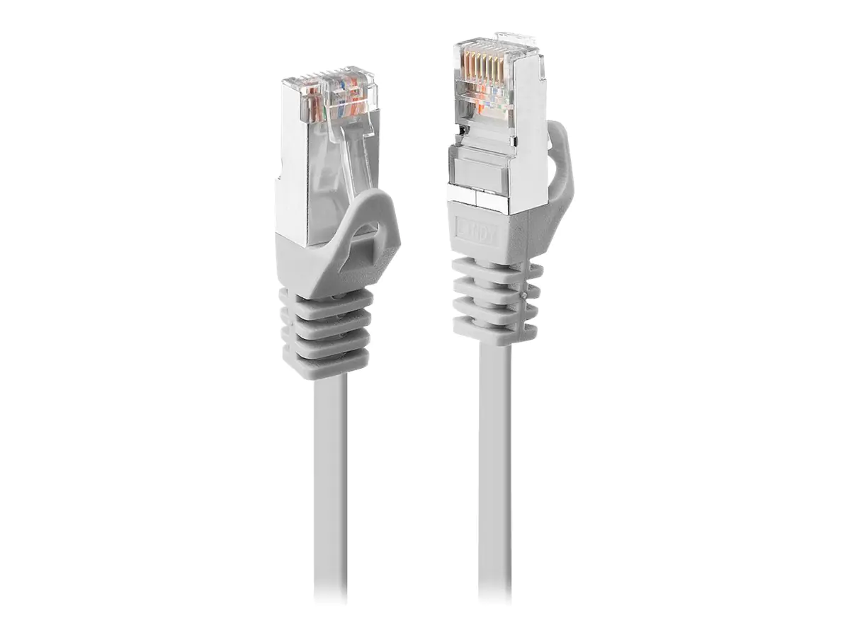 Lindy - Patch-Kabel - RJ-45 (M) bis RJ-45 (M) - 50 cm - Foiled Unshielded Twisted Pair (F/UTP) - CAT 5e - ohne Haken - Grau