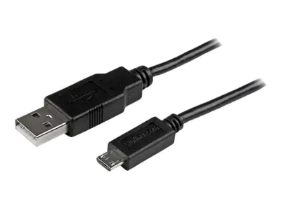 StarTech 3m Micro USB Ladekabel für Smartphones und Tablets - USB A auf Micro B Kabel / Datenkabel / Anschlusskabel - USB-Kabel - Micro-USB Typ B (M) zu USB (M) - USB 2.0 - 3 m - geformt - Schwarz