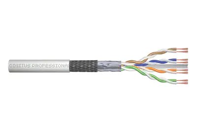 DIGITUS Professional - Bulkkabel - 100 m - SF/UTP - CAT 6 - halogenfrei - Grau