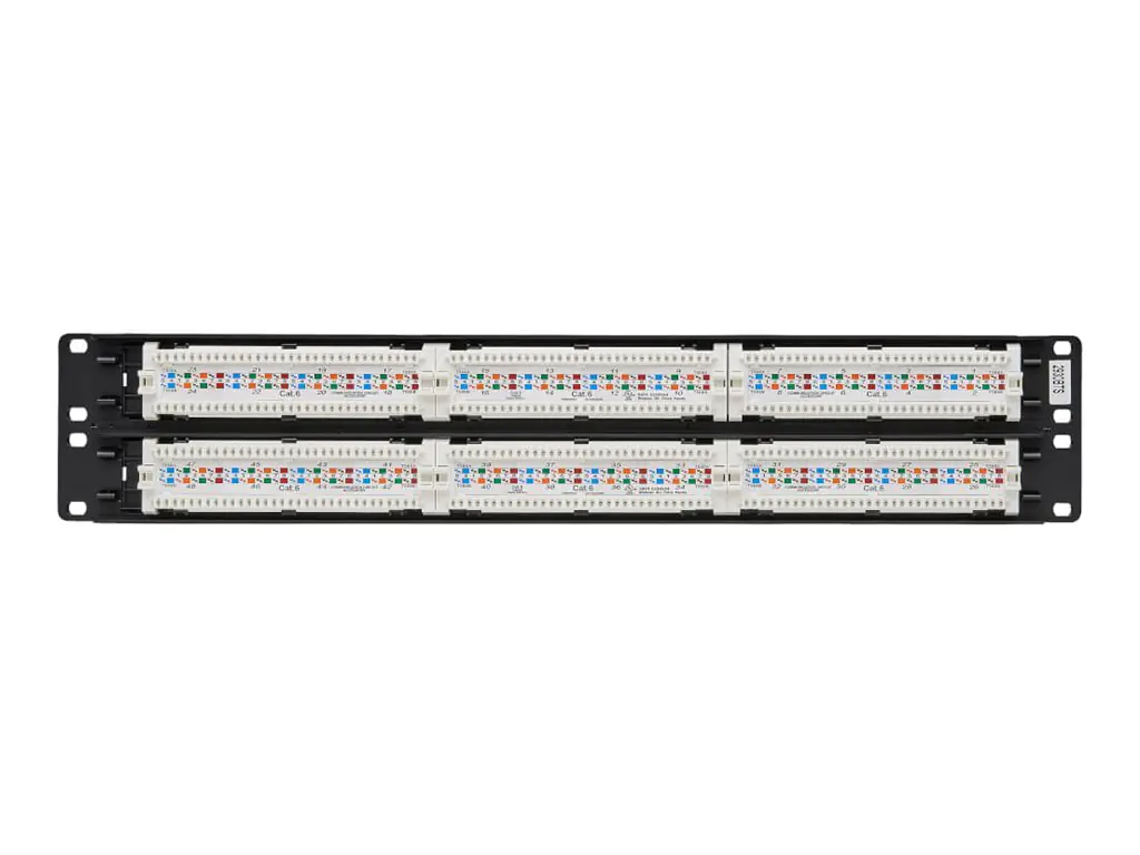 Eaton Tripp Lite Series 48-Port Cat6 Cat5 Patch Panel Rackmount 110 Punch Down RJ45 Ethernet 1URM 568B - Patch Panel - CAT 6 - 48.3 cm (19") - 48 Ports