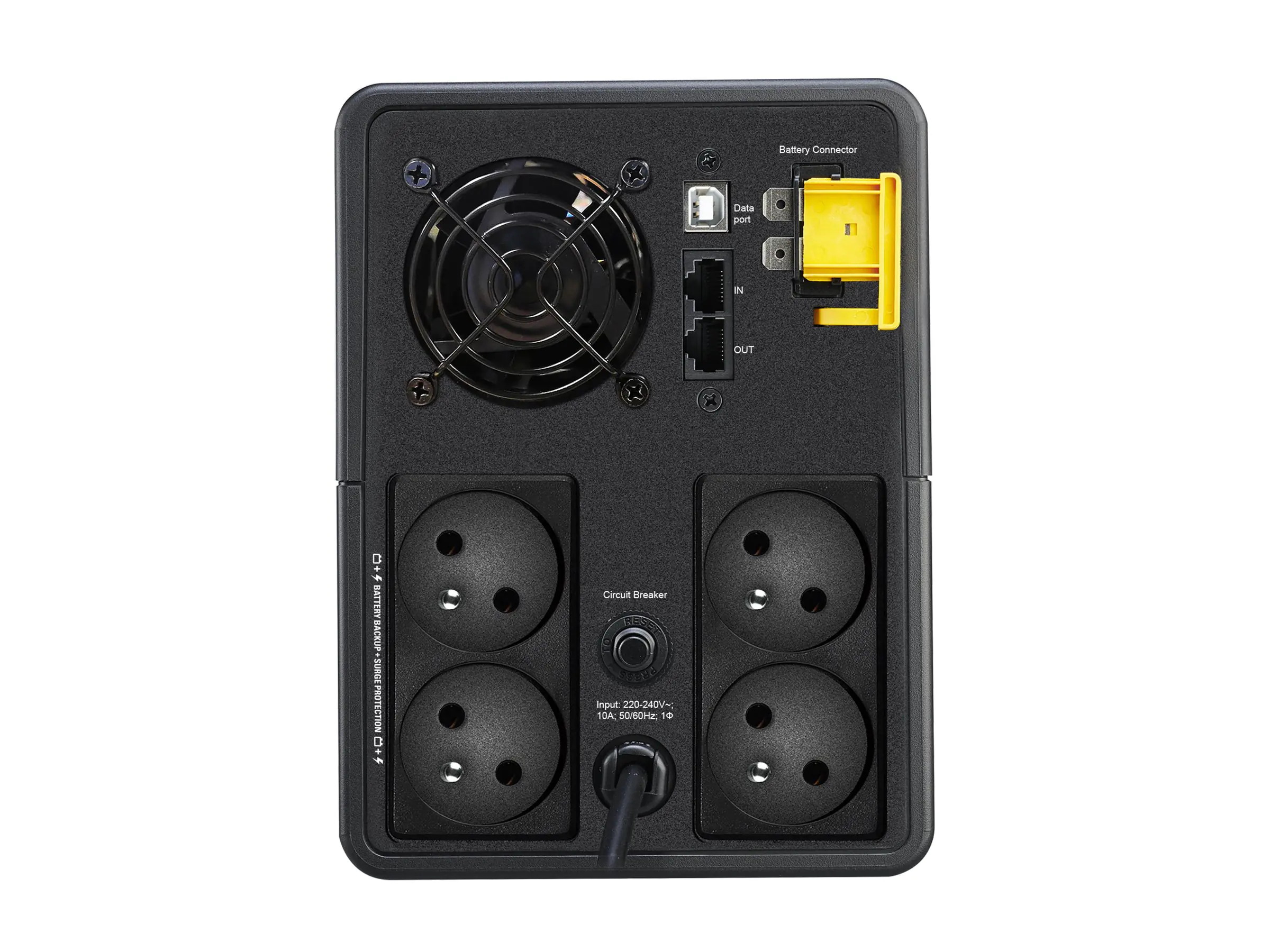 APC Back-UPS BX Series BX2200MI-FR - USV - Wechselstrom 230 V - 1200 Watt - 2200 VA - Ausgangsanschlüsse: 4 - Frankreich - Schwarz