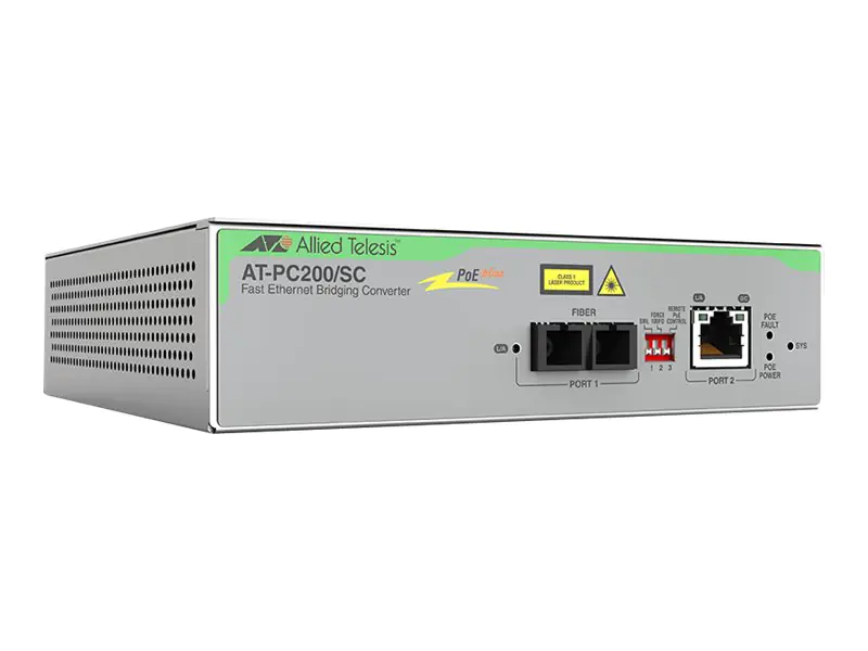 Allied Telesis AT-PC200/SC - Medienkonverter - GigE - 10Base-T, 100Base-FX, 100Base-TX, 1000Base-T, 100Base-SC - SFP (mini-GBIC) / RJ-45 - 850 nm