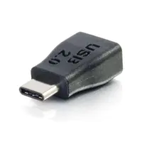 C2G USB 2.0 USB Type C to USB Micro B Adapter M/F - USB C to Phone Black - USB-Adapter - Micro-USB Typ B (W) zu 24 pin USB-C (M) - USB 2.0 - geformt - Schwarz