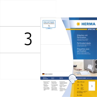 HERMA Etikett 4664 210x99mm weiß 300 St./Pack.